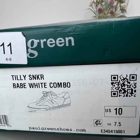 Paul Green Tilly Retro Sneaker Babe White Combo Women's US 10 NWB - Picture 10 of 10